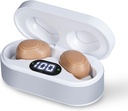 Sluchové pomôcky pre seniorov, nabíjateľné sluchové zosilňovače s zvukom zrušenie, Crystal Clear Sound, neviditeľné OTC sluchové pomôcky w/Charging prípad pre dospelých