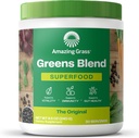 Amazing Grass Greens Blend Superfood: Greens Powder Mix for Energy, s organickým Spirulina, Chlorella, Beet Root Powder, Digestive Enzymes & Probiotiká, Original, 30 Servings (Packaging May Vary)