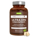 Igennus Ultra Pure Omega-3 EPA 500mg, Highly Concentrated IFOS Certified Wild Fish Oil, Advanced RTG Triglycerid Form, Non-GMO, 180 Small Softgels