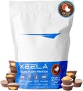 XEELA Plant Based Vegánsky Protein Powder - Nezávisle testované - 25g High Protein, Pea Protein for Men & Women - Vitamíny a minerály, Non GMO, Dairy & Gluten Free, LowCarb & LowFat (Peanut Butter Cup)