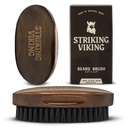 Striking Viking Brada štetec pre mužov - 4,3-inch Beech drevená rukoväť, hnedá - Boar Bristle Bridd kefka, cestovná veľkosť detangler a statický Redukátor