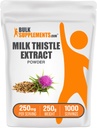 BulkSupplementments.com Milk Thitle Extract Powder - Bylinné doplnky, Mlieko Thitle Supplement - bez lepidla, 250 mg na obsluhu, 250g (8,8 oz) (Pack of 1)