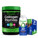 Orgain Grass Fed Hydrolyzed Collagen Peptidy Protein Powder - Paleo & Keto Friendly, Amino Acid Supplement, Pasture zvýšil a tráva Fed čistý proteín Shake, krémová čokoláda Fudge - náhrada jedla