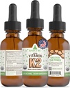 RawGuru vitamín K2 doplnok - organické vegánske vitamín K2 MK7 s stopovými minerálmi - nano-procesné antioxidant a imunitná podpora doplnok Tinktúra - 30 porcií Vegan kvapky na 30 ml, balenie 1