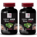 Revitalizátor vlasov - GRAY HAIR REVERSE - Color boost, Radiant vlasy, Vlasy odtiene oživenie, Transformácia vlasov, Lesklé vlasy, Mladý vzhľad, Bohatá farba vlasov, Vlasy lesk, Svieža farba vlasov 2Bot 120Caps