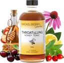 Mickelberry Gardens Hrdlo a Lung Honey Tonic: Wellness Sirup, Relief na prírodné bolesti proti hrdlu, Imunitná podpora a kašľ Potláčač pre dospelých a deti (4 oz)