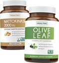 Nattokináza & Olive Leaf (dodávka 6-mesiac) Flow & Wellness Mix - Nattokináza 2000 FU Výkonný Prirodzene Fermented Soybeans (dodávka 6-mesiac) & Olive Leaf Extract Super Strength s 20% Oleuropein