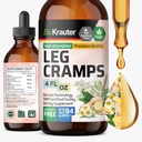 BIO KRAUTER Strihanie nôh Tinktúra s Quinine - zázvor a harmančeky Tekuté extrakty pre nohy Cramps - Prírodný alkohol a cukor bez formuly - Vegan kvapky 4 Fl.Oz.