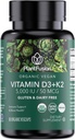 PlantFusion Organic Vegan Vitamín D3 + K2 5 000 IU, 50 MCG 