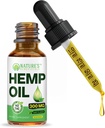 NATURE'S BENEFICIALS Organic Hemp Oil Extract Drops, 300mg - Omega Fatty Acids 3 6 9, Non-GMO Ultra-Pure CO2 Extracted