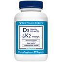 Vitamín D3 a K2 - Imunitná podpora a zdravie kostí - 5 000 IU (60 kapsúl)