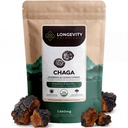 Longevity Botanicals Organic Chaga Mušroom Extract Powder 100g 