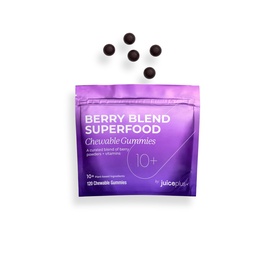 Juice Plus+ Berry Blend mäkké žuvačky (Chewables) - Denná výživa z 12 rastlín s celým ovocím, zeleninou, & Berry - malina, čučoriedky, čučoriedky a viac! pre dospelých a deti - (1-mo, 30 Žuvačky)