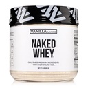 Naked Vanilla Srvátkový proteín 1Lb, Iba 3 zložky, Všetky prírodné trávy Fed Srvátkový proteín prášok + Vanilla + Kokosový cukor - bez GMO, sója, lepok zadarmo. Pomoc svalového rastu, 12 Servisov
