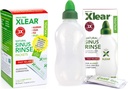 Xlear Natural Xylitol Sinus Rinse Refill, Neti Pot Saline Packets - Čistič nosa pre rýchlu tlakovú a kongesciu Relief, pracuje s najnazálnejšou zavlažovanie systémy, 50 Počet a 1 oplachovacie fľaše