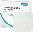 Dimora Hydrogel Burn Dressing 4" x 4" - Burn and Wound Dressing Instant Chooling Relief for Minor Burns & Wounds, Ukľudňujúce Moist Burn Pads for 1.-2. stupňa Burns, Rezy, Abrazions(10 Počet)