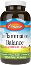 Carlson - Zápalová bilancia, vyvážená Omega-3 & Omega-6 pomer, s D3, nórsky, Wild-Caught Fish Oil Supplement s mastnými kyselinami, Udržateľne Zdroj Fish Oil Kapsule, 180 Softgels