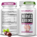 Mizzle nohy obehové doplnok - podporuje Nerves, Veins s 1470 mg, 8 v 1 kapsule gaštanu, Diosmin, Hawthorn pre maximálnu úľavu v prstoch, nohy, Ankles, Teľatá, nohy - Neuroflo