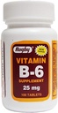 Vitamín B-6 25 mg, 100 tabliet, Watson Rugby - Kúpiť balenia a ušetriť (Obsah po 3)