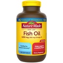 Nature Made Burp Menej rybieho oleja Omega 3 Doplnky, 1200 mg Softgels, Omega 3 Rybí olej pre zdravú podporu srdca, 200 Softgels, 100 Day Supply