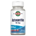 KAL Astaxantin 10mg, Výkonný Antioxidanty Doplnok, Očné zdravie a mozog doplnok, Z prírodného rastlinného zdroja, Non-GMO, Vegan, Gluten bez, 30 Servings, 60 VegCaps
