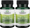 Swanson Black Malinová - Bylinné doplnky podporujúce celkovú Wellness podporu - prírodný zdroj flavonoidy a vitamínu C - (60 kapsúl, 425mg každý) (2 balenia)
