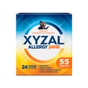 Xyzal 24 hodín Alergy Relief Medicine, Original Prescription Sila Antihistaminikum, Levocetirizín Dihydrochlorid Tablety 5 mg, 55 Počet