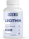 DZUL Pharma's Soy Lecithin 1200 mg / 100 Softgels/ High Potency, Gluten Free and Lab-Verified