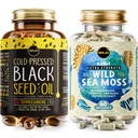 Maju Superfoods 4-in-1 More Moss Capsules and Black Seed Oil Capsules Bundle