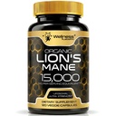 Lions Mane Supplement Kapsule - 120 Gróf - Huba Supplement, Brain Supplements for Memory and Focus, Lion's Mane Mushroom Capsulses Organic - Cognitive and Immune Support, Focus Supplement