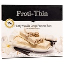 Proti-Thin Fluffy Vanilla Crisp Protein Bars, 15g Protein, Nízke kalórie, Veľmi nízka Carb (VLC), Nízky tuk, High Fiber Snack Bar, KETO Diet Friendly, Ideal Protein Compatible, No Gluten zložiek, 7 /Box