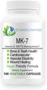 MK-7 (vitamín K2 ako menachinón-7) Natural Vegan Natto - Podporuje zdravie kostí a zubov, Kardiovaskulárne, cievna elasticita a hojenie rany - Zeleninové 100 Kapsule