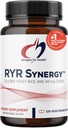 Designs for Health RYR Synergy - Red kvasinková ryža Supplement - 1200mg Red kvasinková ryža + CoQ10 na podporu kardiovaskulárneho zdravia + údržba hladiny lipidov v normálnom rozsahu (120 kapsúl)