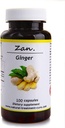 Hekma Center Pure Ginger Root - Zingiber Officinalis - 100 Kapsule Znižuje nevoľnosť - Vegan
