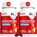 Astaxantín Doplnky 24 mg, 5 mesiacov Dodávka - Kokos MCT Olej, čerstvé mikrorias Zdroj w/Grape Seed Oil, Ashwagandha - Antioxidanty pre zdravú pokožku, oči, Starnutie - Non-GMO & Gluten Free, 150 Softgels