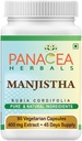 Panacea Bylinné kapsule Manjistha (90 Veg Caps 400mg Extract) Rubia Cordifolia, Indický medvedík pre žiariace kožné komplexy. Bezlepkový bezlaktózový bez GMO Čistý bylinný doplnok.