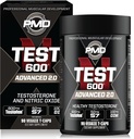 PMD Sports N-Test 600 Advanced Nitric Oxide Booster pre mužov - s klinicky študoval testofen - Lean svalovej hmoty a sily získava s Estrogen Potlačenie (90 Veggie - Caps)