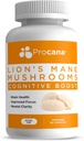 Lions Mane Kapsule (Extra Sila 1 500mg/serving) pre zdravie mozgu, duševnú jasnosť, pamäť a zameranie. 45,000mg na fľašu 90ct