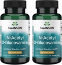 Swanson N-Acetyl D-Glucosamín - Prírodný doplnok podporujúce kĺby Podpora & Gastrointestinálneho zdravia - Prírodné Formula Podpora zdravé Kartilage - (60 Veggie Kapsule, 750mg Každý) (2 balenie)