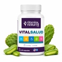 VITAMÍNY PRÍRODNÝ CORP-Vital Salud Plus-Organic Immune System Suplement with Nopal Cactus, L-Carnitine Base-Podporuje zdravie kostí, znižuje Varicose Veins, zlepšiť vzhľad kože (60 kapsúl)