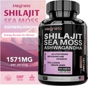 All-in-One Sea Moss, Shilajit, Ashwagandha & Glutathione Supplement for Women, Boosts Energy, 60 Kapsule