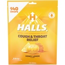 Halls Relief Honey Lemon Kašeľ kvapky, hodnota balenia, 140 kvapky