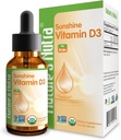 Nutra Sunshine Vitamín D3 400IU, 2 Fl. Oz (60ml), Premium Baby and Infant Liquid Drops, Batoľatá Deti Multivitamínové doplnky, Non-GMO, Rastlinný extrakt