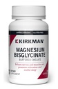 Kirkman - Magnézium Bisglycinát Buffered Chelát - 180 Kapsule - Relaxuje Nerves & Muscle - Podporuje pokojný spánok - Hypoalergénne