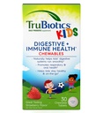 TruBiotiká Probiotiká pre deti Tráviace & Imunitné Zdravie Podpora, Chute bez cukru Deti Probiotiká pomôcť udržať zdravé bruško, Prírodné jahodovej chuti, 30 tabliet