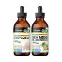BIO KRAUTER Lion's Mane Tinture 4 Fl. Oz. & Sea Moss Tincture 4 Fl. Oz.