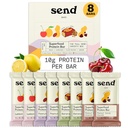 Poslať Bary Plant-Based Vegan Healthy Protein Bars, S Greens (Variety Pack, 8 Bars) 