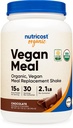 Nutricost Organic Vegan Replacement Shake Powder (Chocolate) - Certified USDA Organic, Vegan, and Gluten Free
