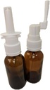 Amber Glass Prázdne nosové a perorálne postrekovače pre koloidné striebro a line aplikácie, Prázdne 30ml (1oz) 2-Pack