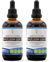 Secrets of the Tribe Mullein Leaf Bezalkoholový tekutý extrakt, Mullein (Verbascum thapsus) Tincture Supplement (2x4 FL OZ)
